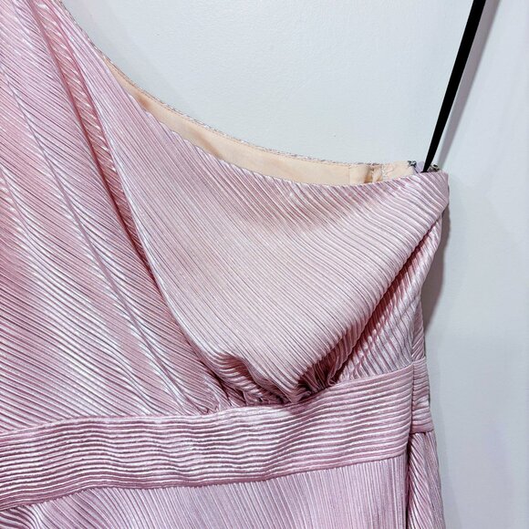 Michael Costello Howell Pink One-Shoulder Ruffle Sparkle Dress | Medium * - Picture 4 of 9